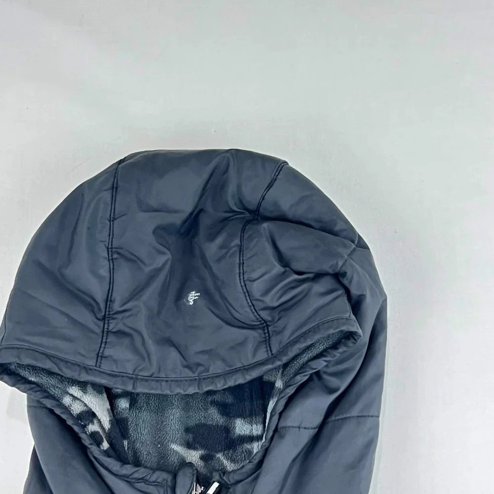 GUC Columbia Kids Reversible Puffer Hooded Fleece Jacket Boy Camo Black Size XXS